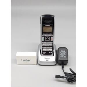 Uniden Cordless Phone Silver Handset Dect 2080-5 & Charging Base DCX200 Tested